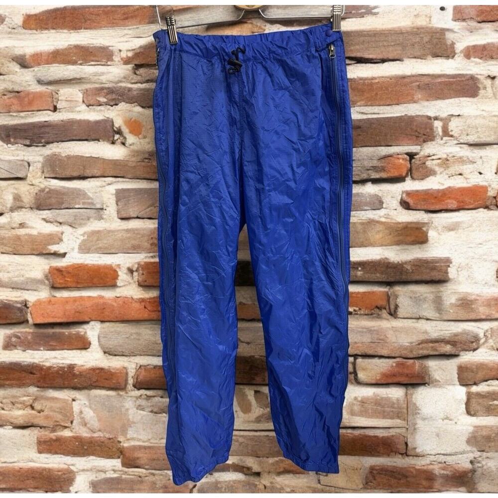 Patagonia Made In‎ Hong Kong Blue Side Zip Nylon Windbreaker Track Pants M